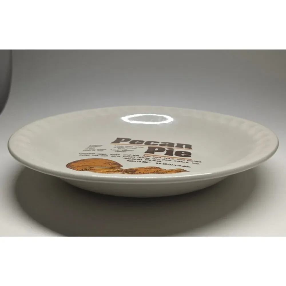 Mount Clemens Pottery Pecan Pie Recipe Dinner Plate 10